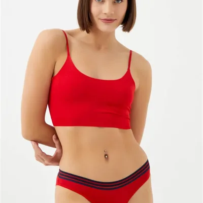 Sport Bikini  en Cotton  avec Ceinture Élastique — lingerie de luxe Pour L