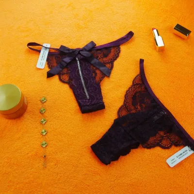 String en dentelle avec nœud — Pour L lingerie de luxe