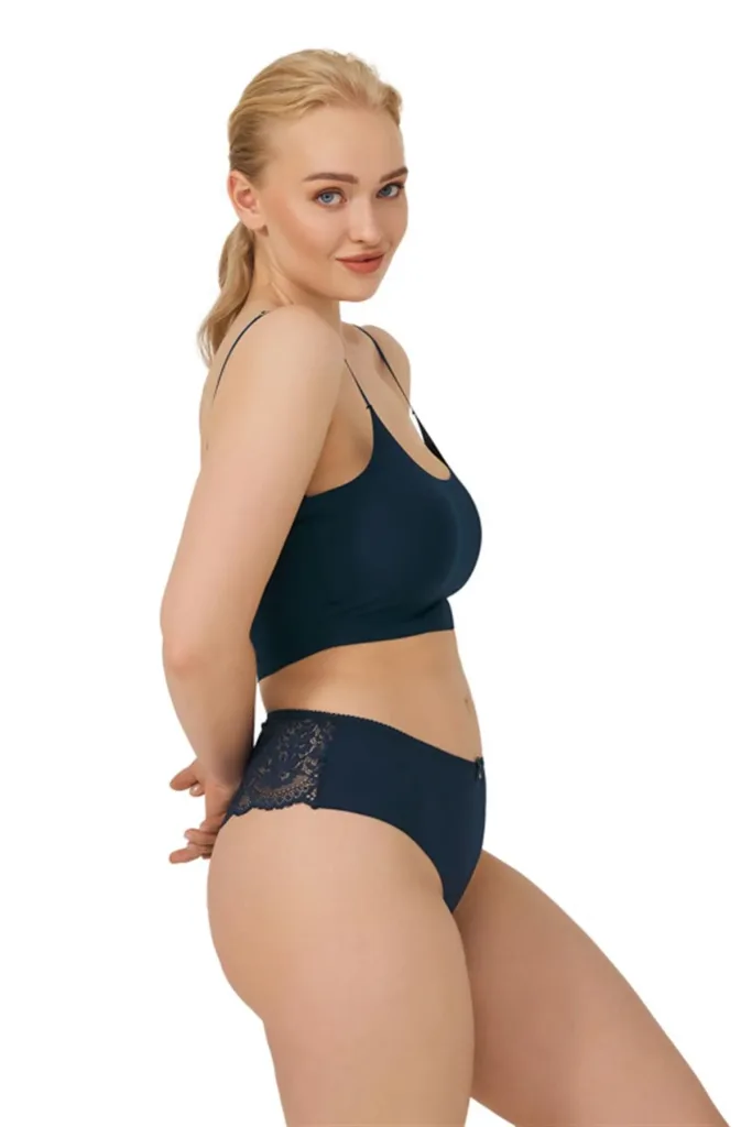 Culotte brésilienne sans couture avec dos en dentelle — Pour L lingerie de luxe