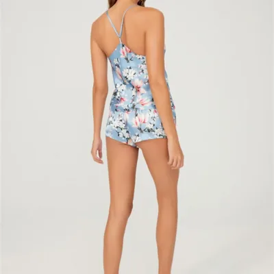 Pyjama Satin fleuri — Pour L lingerie de luxe