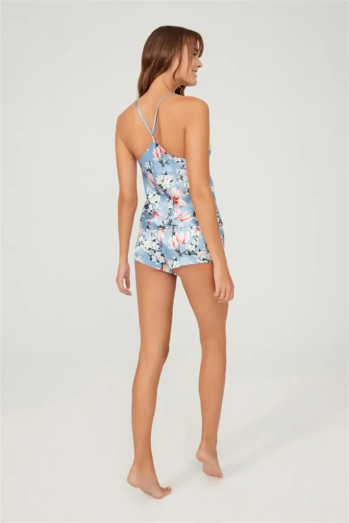 Pyjama Satin fleuri — Pour L lingerie de luxe