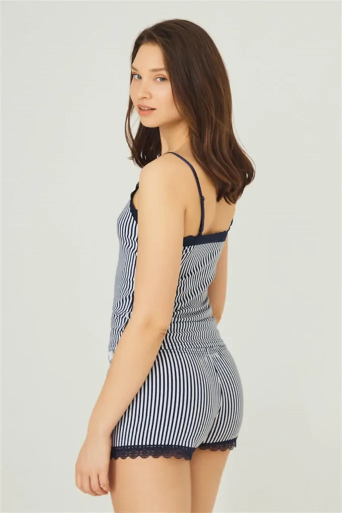 Pyjama Couton 2 pièces avec short — Pour L lingerie de luxe