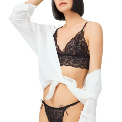 Ensemble de soutien-gorge en dentelle transparente — Pour L lingerie de luxe