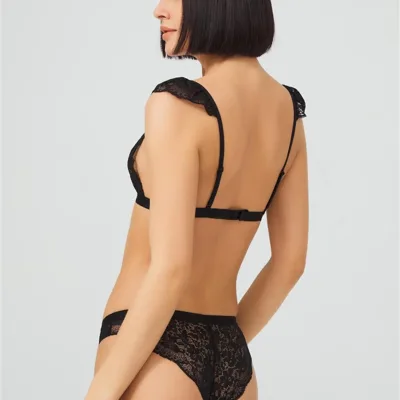Ensemble de soutien-gorge en dentelle transparente — Pour L lingerie de luxe