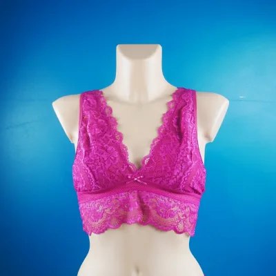 Ensemble Soutien-Gorge en dentelle avec rembourré cherry — lingerie de luxe Pour L