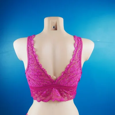 Ensemble Soutien-Gorge en dentelle avec rembourré cherry — Pour L lingerie de luxe