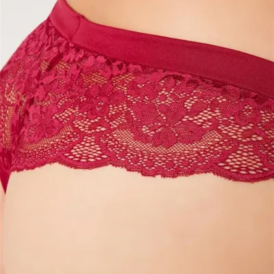 Culotte brésilienne sans couture découpée au laser au dos en dentelle — Pour L lingerie de luxe