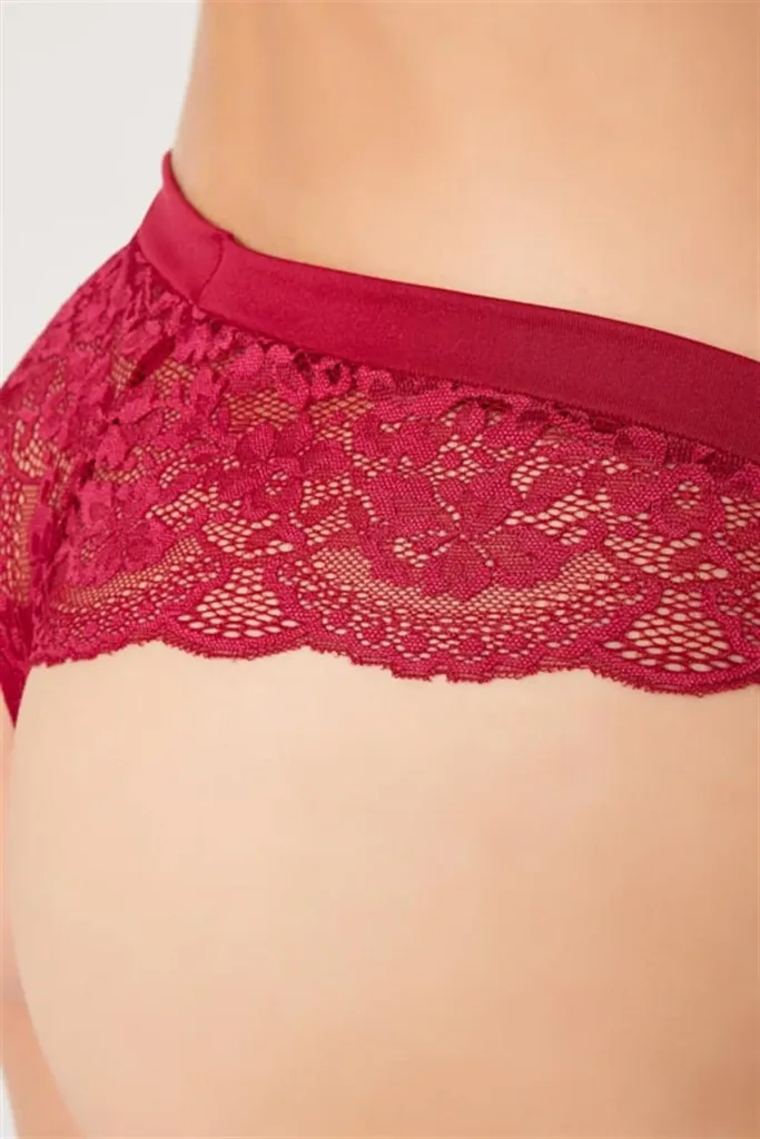 Culotte brésilienne sans couture découpée au laser au dos en dentelle — Pour L lingerie de luxe