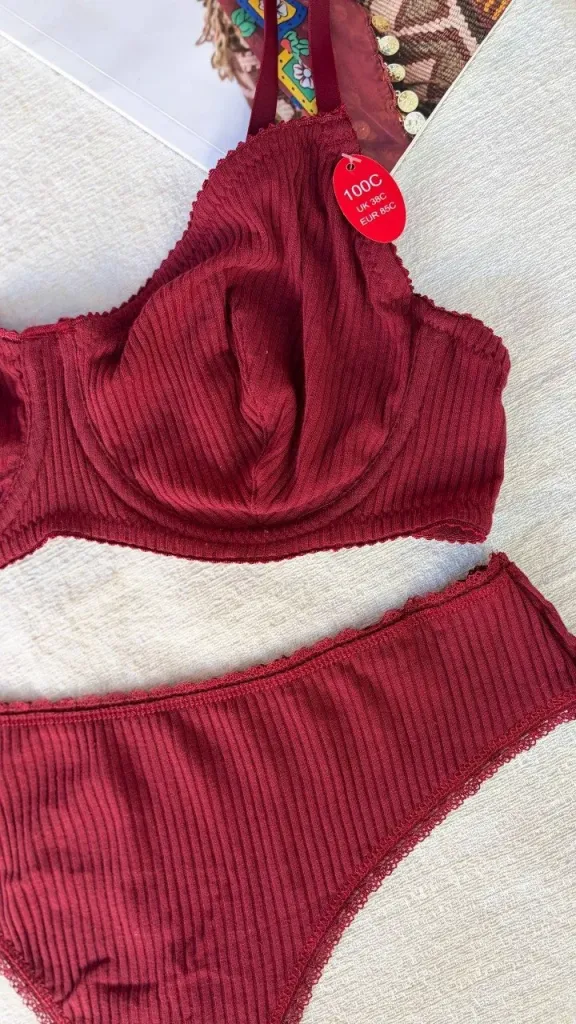 Ensemble coton cherry — Pour L lingerie de luxe