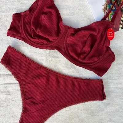 Ensemble coton cherry — lingerie de luxe Pour L