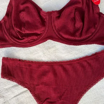 Ensemble coton cherry — Pour L lingerie de luxe