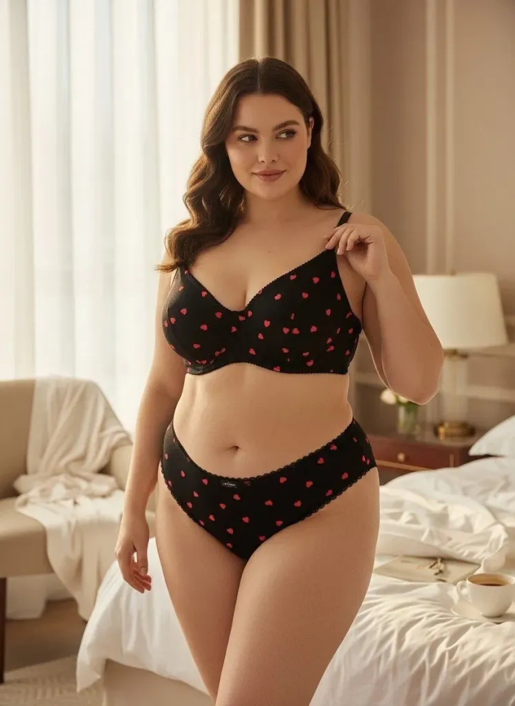 Ensemble soutien gorge et string en coton — Pour L lingerie de luxe